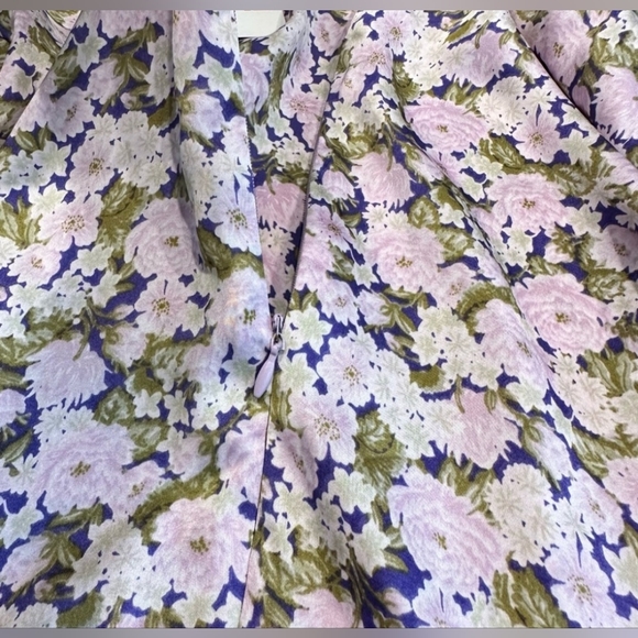 (SOLD) ZARA Satin Effect Mock Neck Longsleeve Dress XL, Purple/Green - Picture 9 of 12